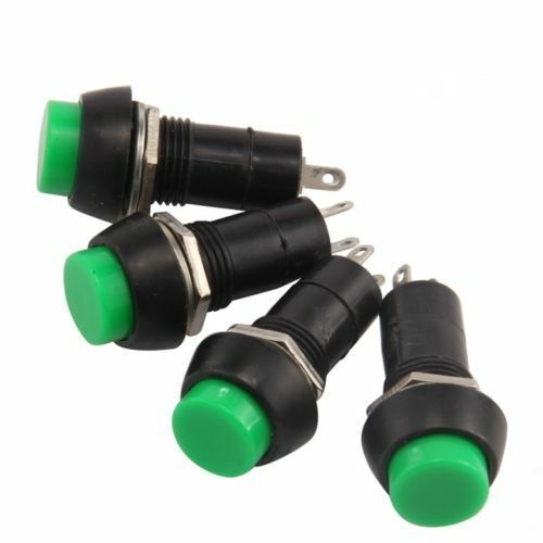 5x Green Push Button Momentary Reset Switch 12V Car Horn 1.5A 125V/3A 250V AC
