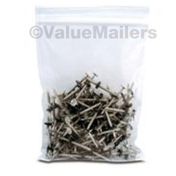 100 12×15 Clear Plastic Zipper Poly Locking Reclosable Bags 2 MiL