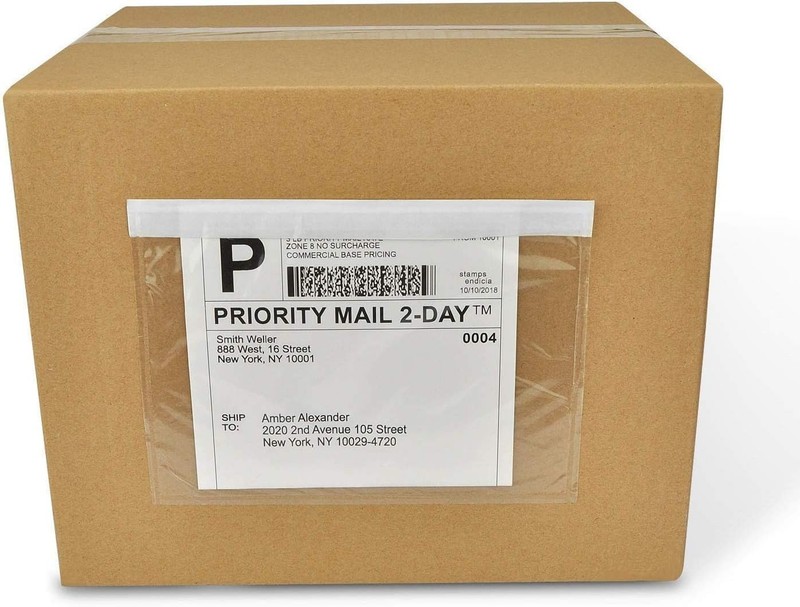 Shipping Label Sleeves Clear Self-Adhesive Packing Slip Pouches Envelope gallery