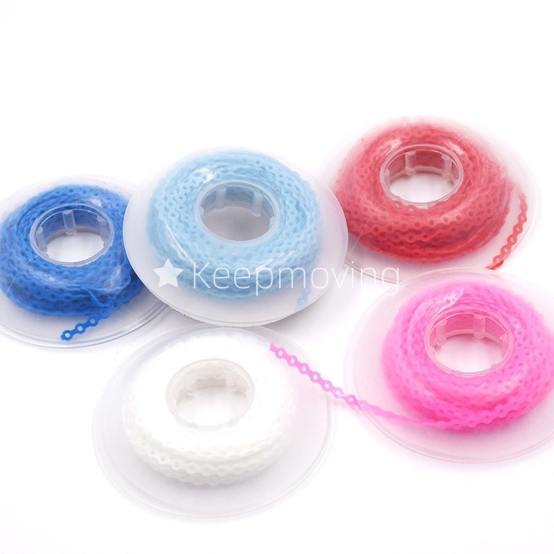 Dental Orthodontic Elastic Rubber Power Chain Braces Bands Short/Long/Close gallery