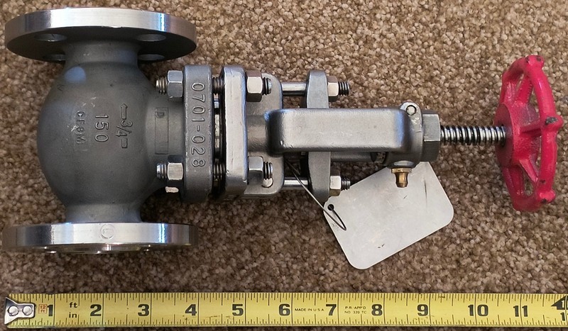 Ladish 7272 3/4" Class 150 CF8M Globe Valve Flanged NOS gallery