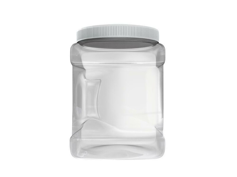 Plastic 32 oz. Parts Storage Clear Grip Jar with Screw on Lid 3.5" x 3.5" x 5.5" gallery