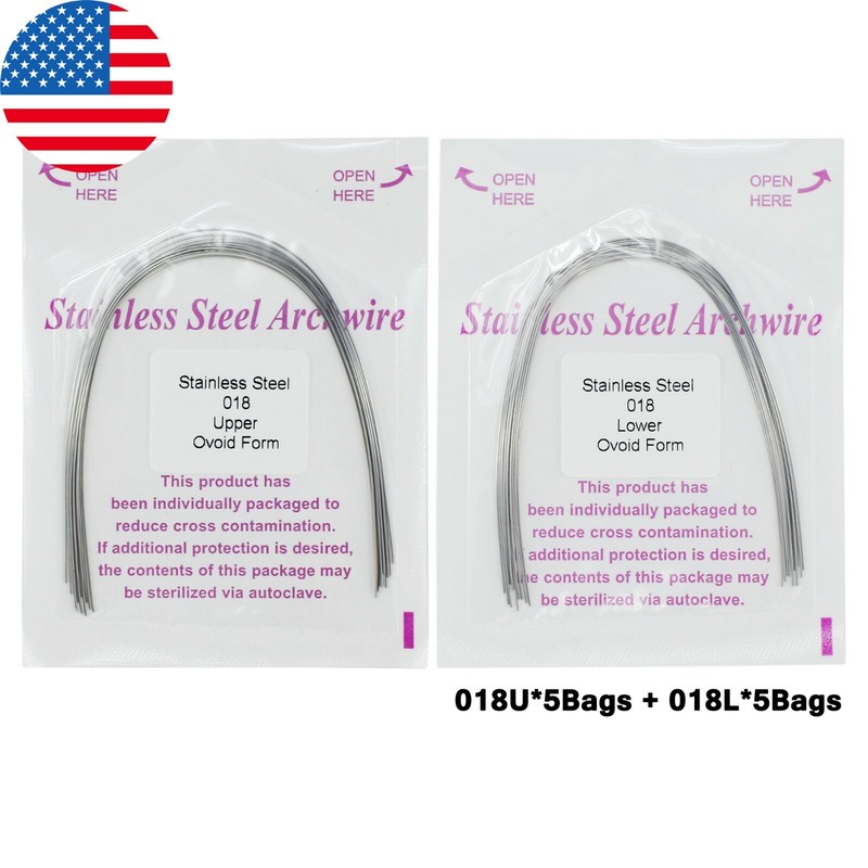 100PCS Dental Orthodontic Arch Wire Niti Stainless Steel Round Rectangular Ovoid gallery