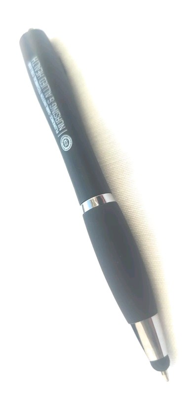 10ct Lot Misprint Retractable Twist Click Stylus Tip Flashlight Pens: Black ink gallery