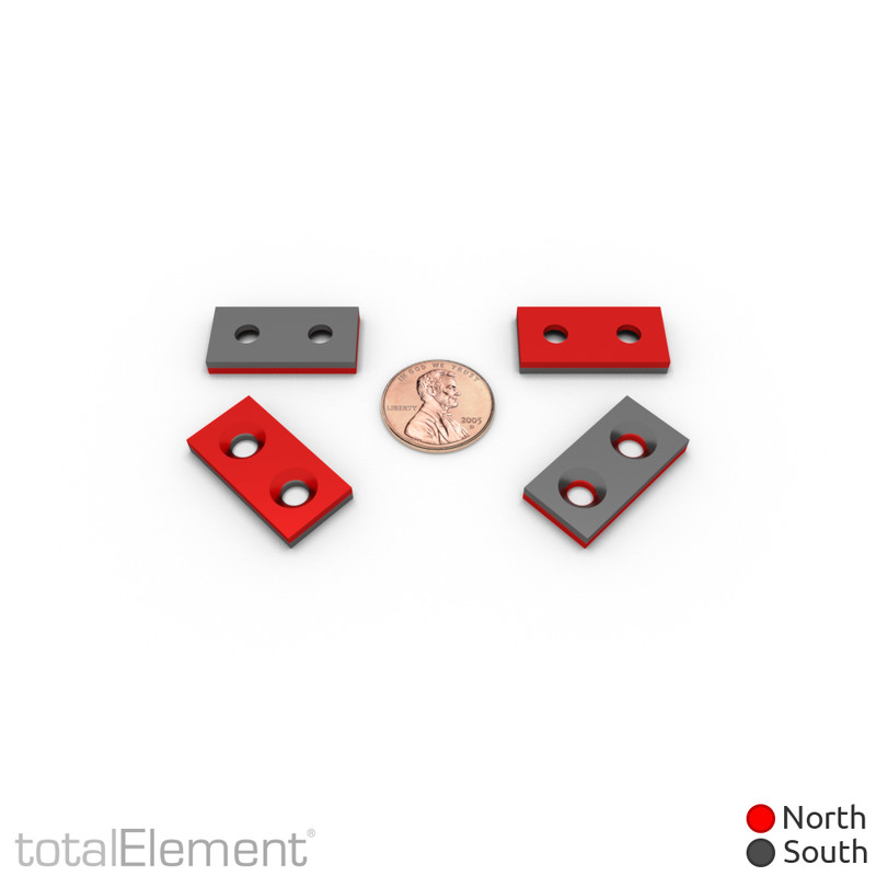 1 x 1/2 x 1/8 Inch Neodymium Rare Earth Countersunk Block Magnets N52 (10 Pack) gallery