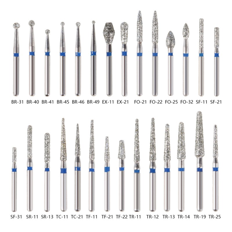 100 piezas Burr fresas de diamante salees FG medio 1,6mm Kit FG1.6MM gallery
