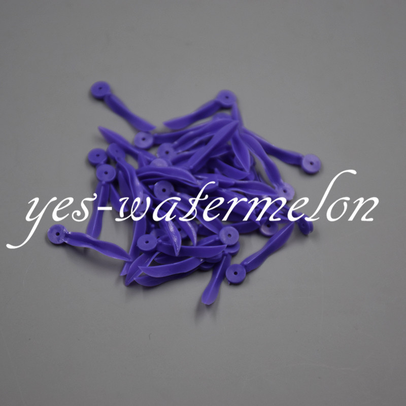 100x Plastic Wedge Dental Disposable Round Stern Holes Wave Shape Cracks Purple gallery
