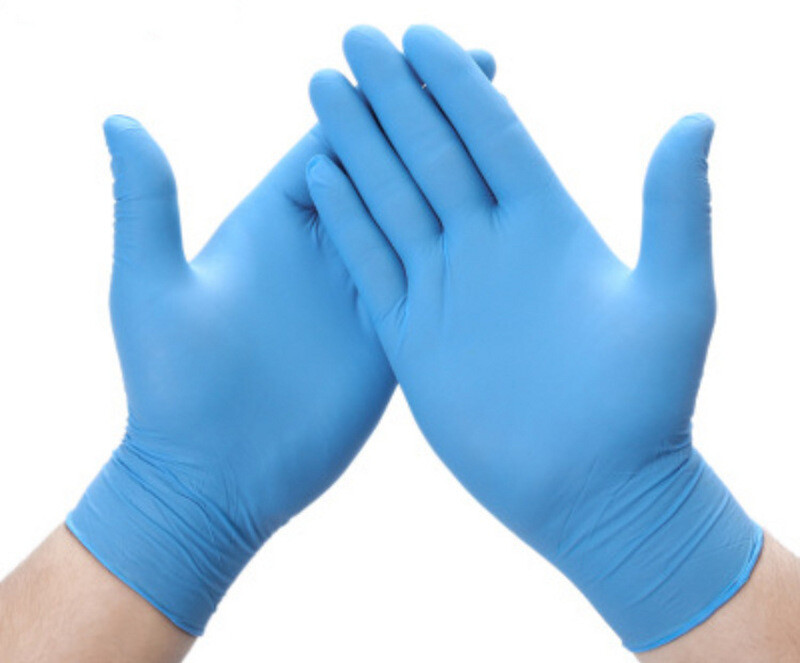 1000 Pieces Nitrile Gloves, Case of 10 boxes, each box = 100 Pieces.