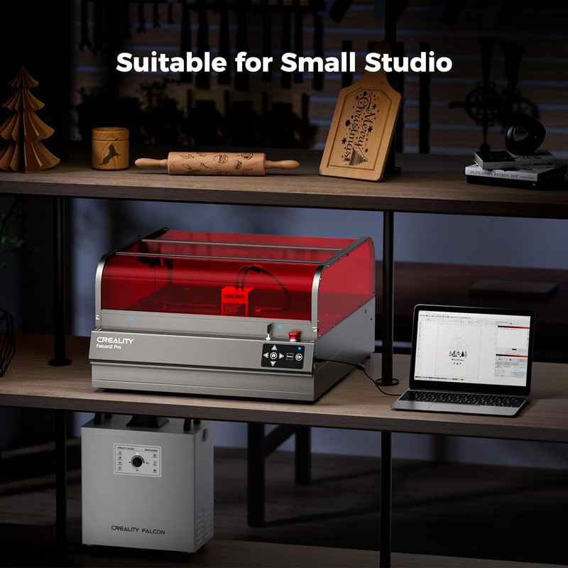 Creality Falcon2 Pro 22W Laser Engraver HighPower Precision for Wood Glass Metal gallery