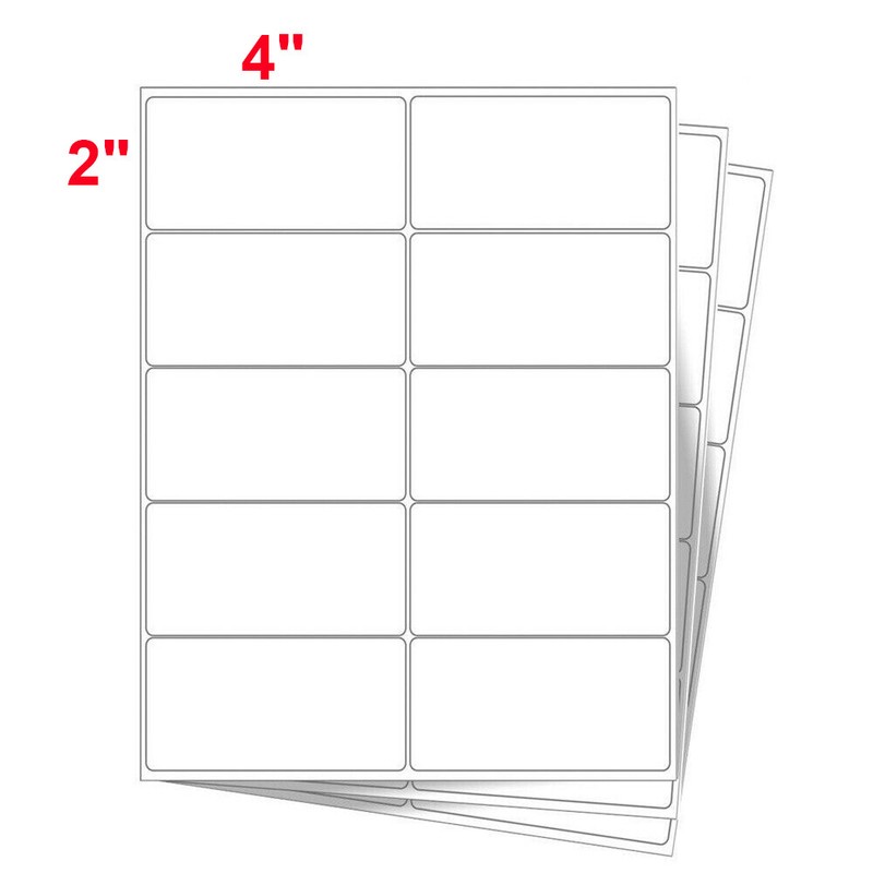 4 x 2 Laser/Ink Address Shipping Self-Adhesive Labels 10 Per Sheet 4″ x 2″ USA