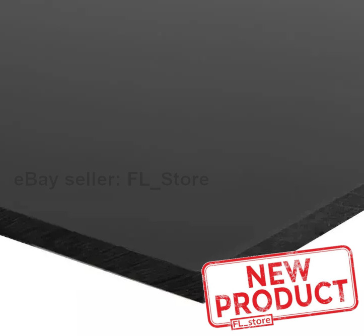 High Density Plastic Sheet Polyethylene Black 1/4″ Thick x 24″ L X 12 in W HDPE