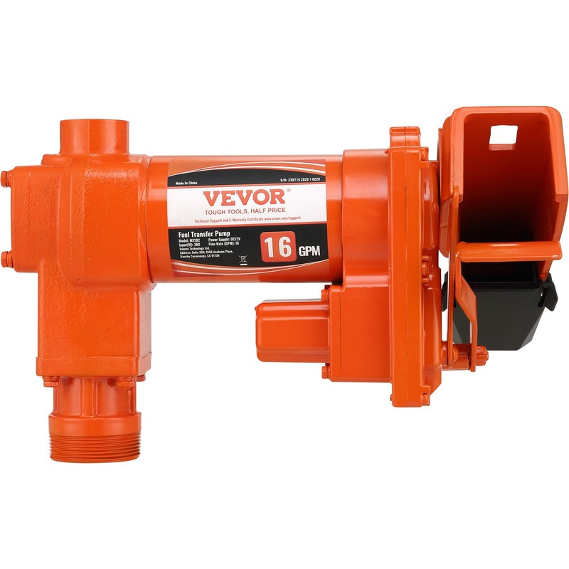 VEVOR Fuel Transfer Pump Gasoline Pump 16GPM 12V with Hose & Nozzle for Diesel gallery