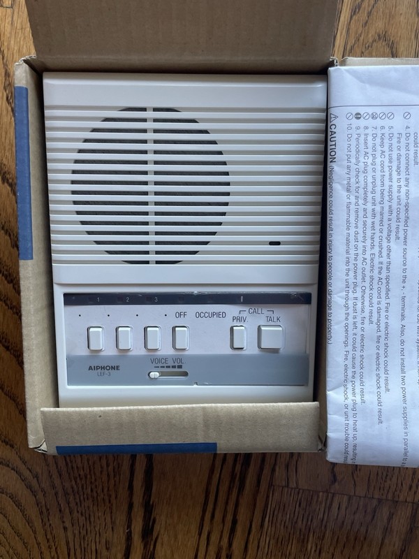 Aiphone LEF-3 Open Voice Selective Call Intercom Base Station Master