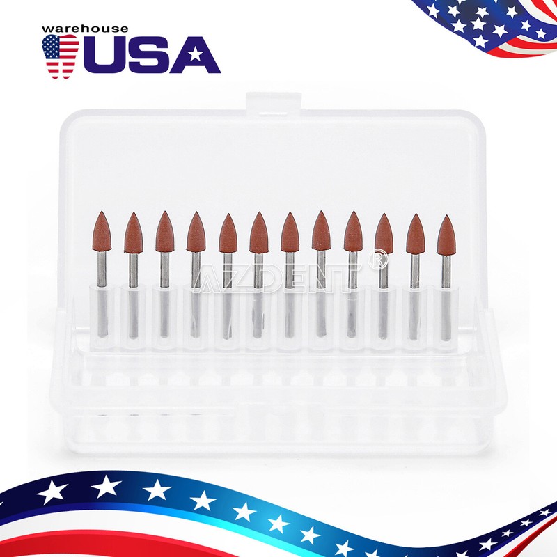 Dental Brownie Polishers Friction Grip FG Burs Mini Points 1.6mm AZDENT 12pc/Bo gallery