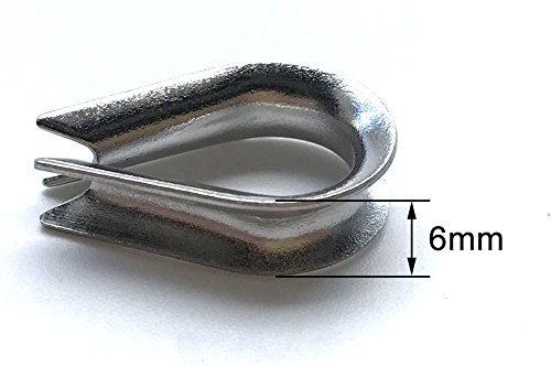 50 PCS M3 Stainless Steel Thimbles for 1/8 Inches Diameter Wire Rope gallery