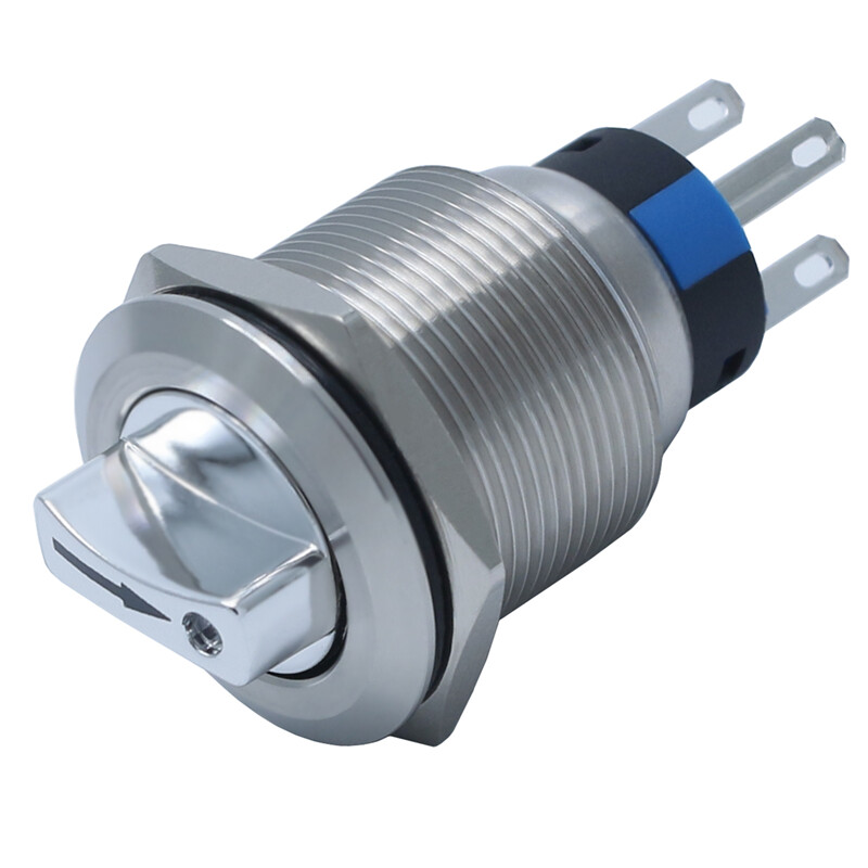 19mm/22mm Metal knob switch with lamp 2/3 position Arrow light selective switch gallery