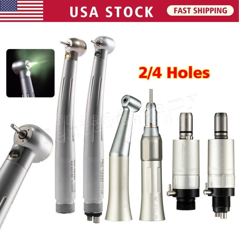Self-power LED E-generator Dental High speed/ Low Speed Handpiece kit 2/4Hole dd gallery