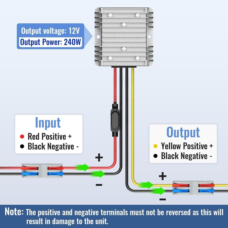 240W 20A Voltage Reducer DC 17-55V to 12V Step Down Converter Regulator,DIY gallery