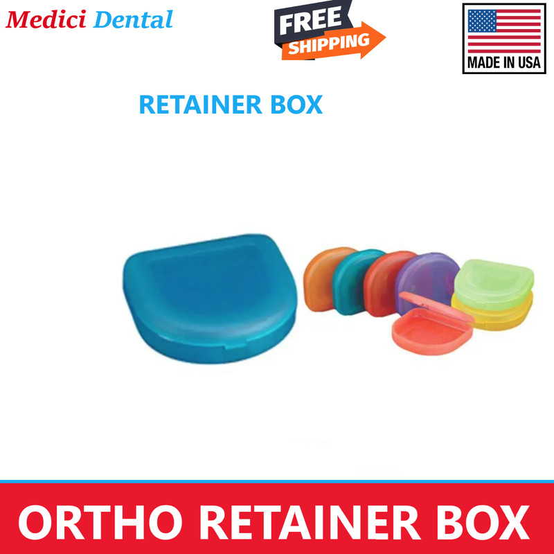 Dental Retainer Box Denture Storage Case Mouthguard Container 1" Set Upto 300/Cs gallery