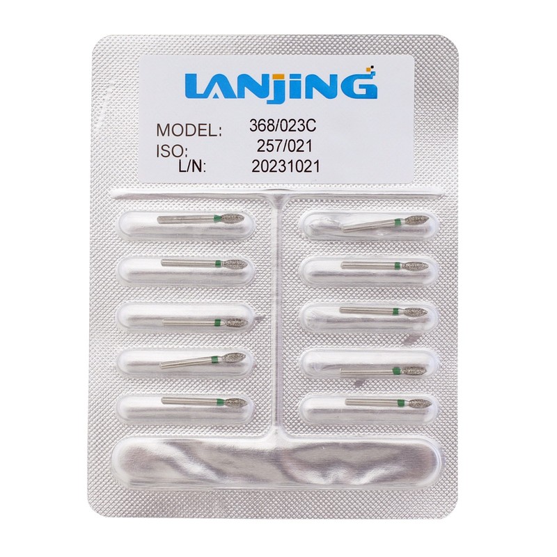 Dental Diamond Football Burs FG 368/023C Coarse Green High Speed Friction Grip gallery