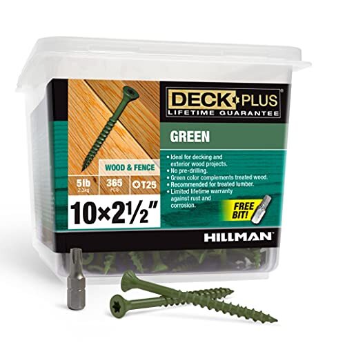 Deck Plus 48402 Green Star Drive Flat Head Exterior Deck Screw #10 x 2-1/2 L in.