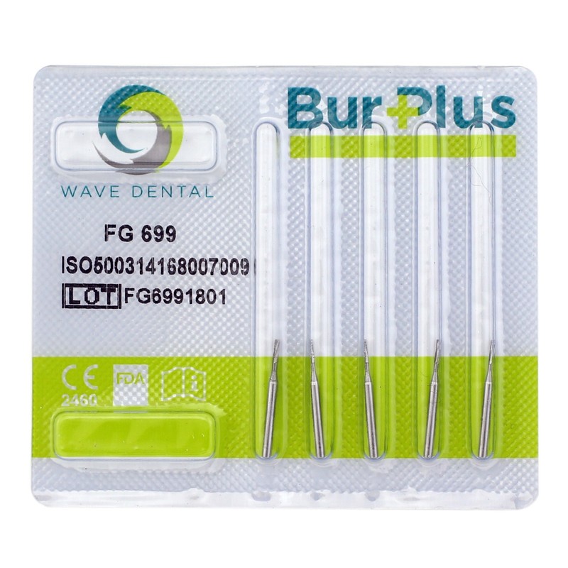Dental Carbide Burs FG 699 Friction Grip Flat End Taper Cross Cut High Speed gallery