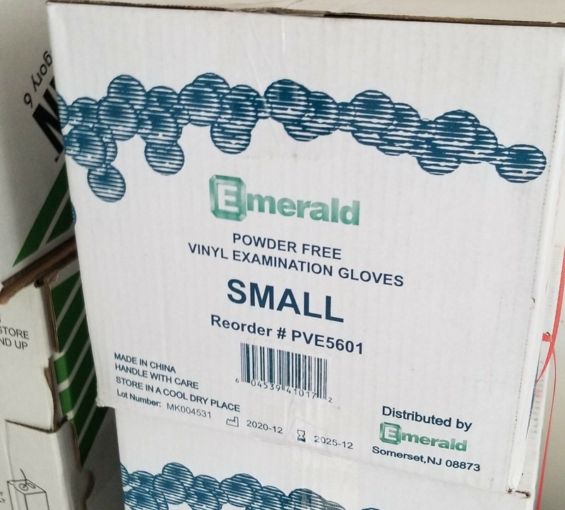 Emerald Vinyl Powder Free Examination Gloves-1000,Non Latex, Exam Gloves-small gallery
