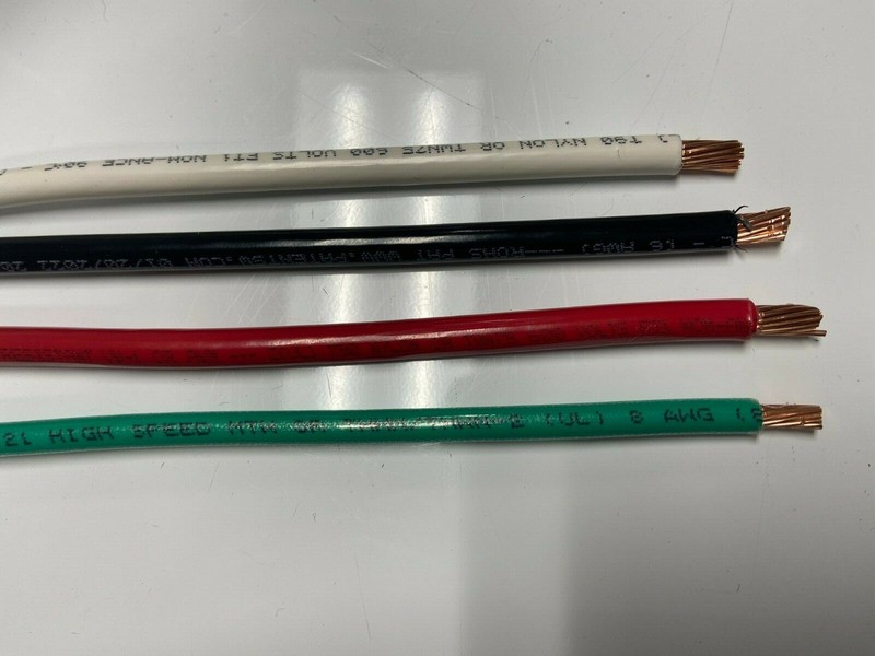 65′ EA THHN THWN 6 AWG GAUGE BLACK WHITE RED COPPER WIRE + 65′ 8 AWG GREEN