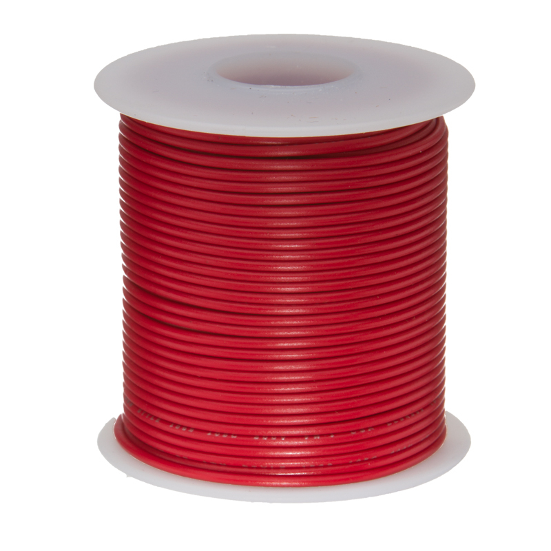 20 AWG Gauge Stranded Hook Up Wire Red 100 ft 0.0320″ UL1007 300 Volts