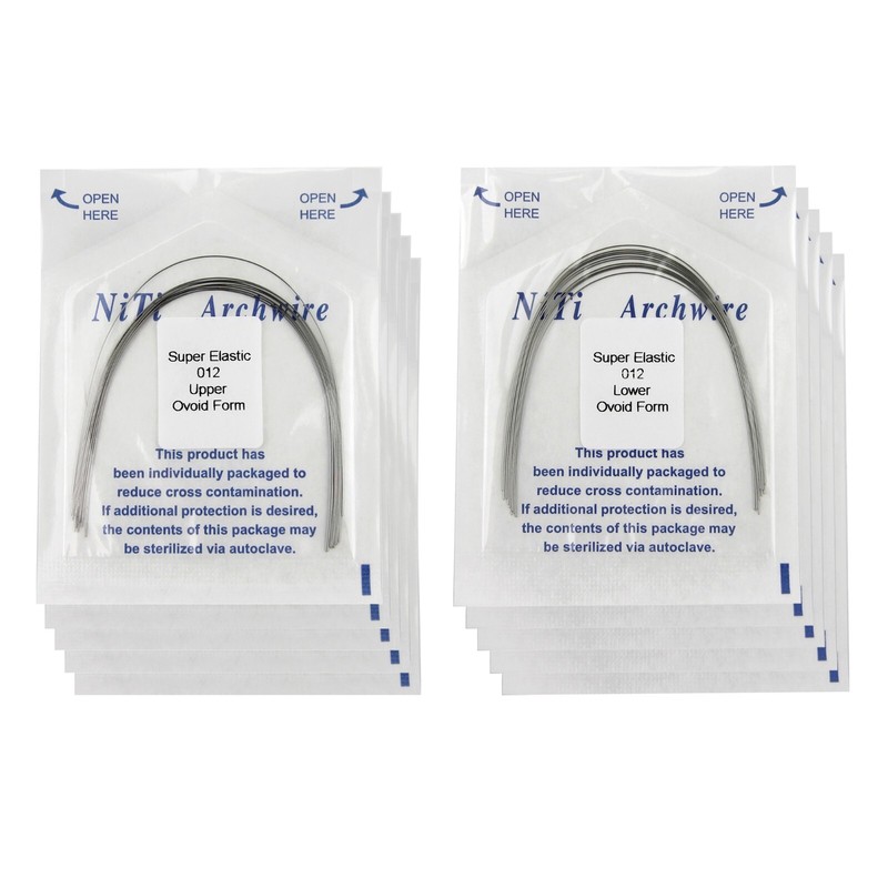 100pcs Dental Orthodontic Arch Wire Niti Stainless Steel Round Rectangular Ovoid gallery