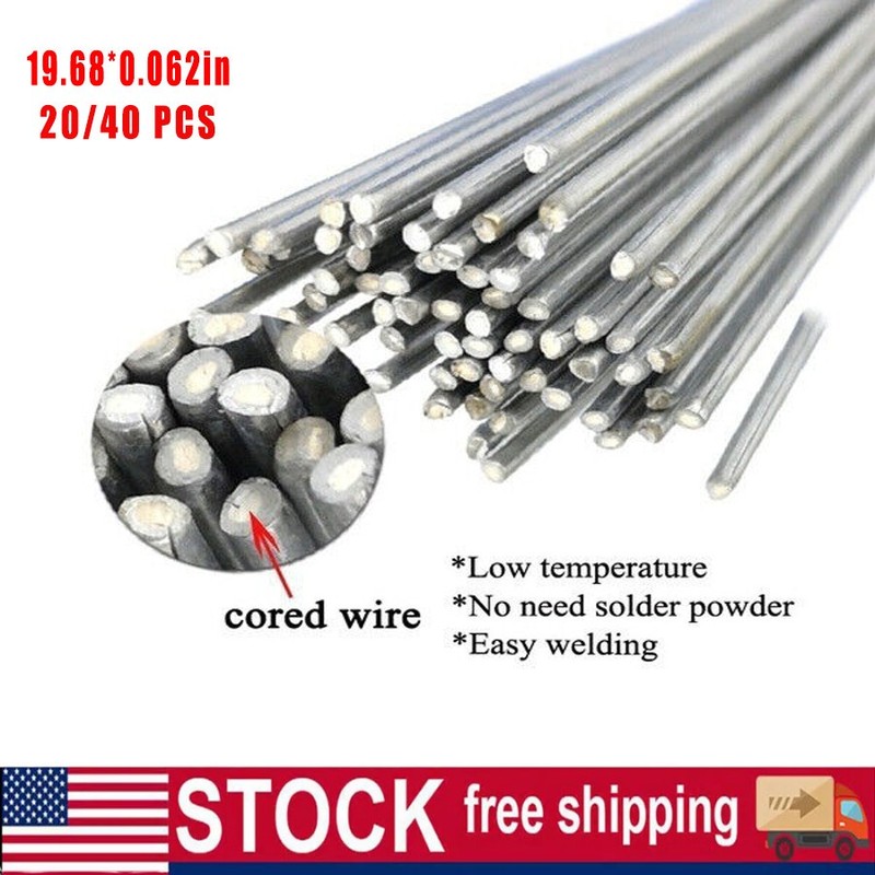 Aluminum Welding Rod Low Temp Flux-Cored Repair Alloy Fix Easy Brazing 20/40PCS gallery