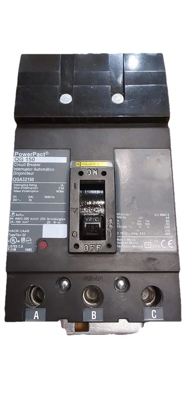 Square D QGA32150 PowerPact I-Line Circuit Breaker 150A 3P 240V