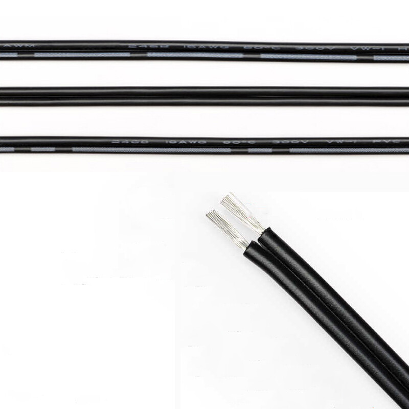 UL2468 16/18/20/22/24/26/28/30 AWG 2 Cores Cable Red & Black Stranded Wires Cord