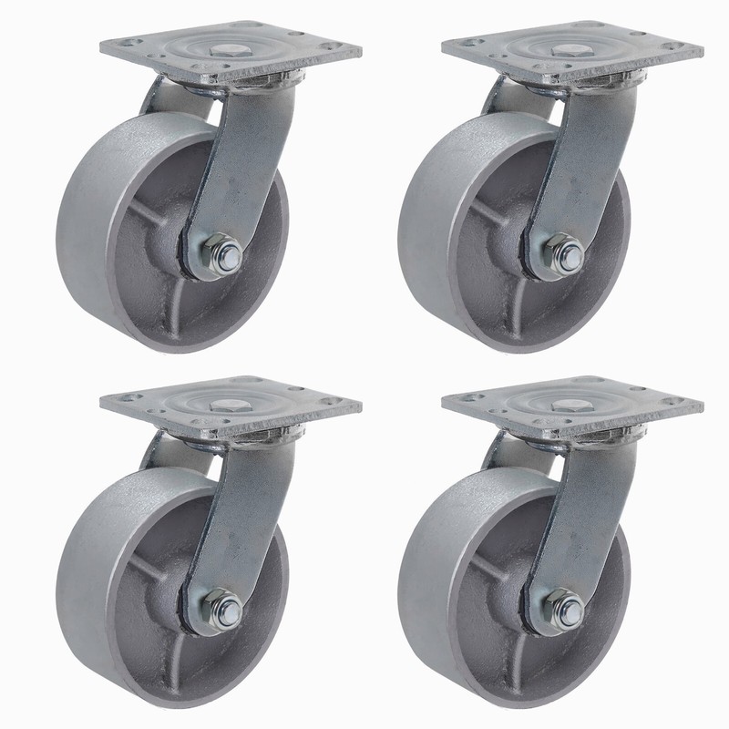 5″x2″Heavy Duty Caster Steel Cast Iron Wheel,Caster,Capacity1000-4000LB