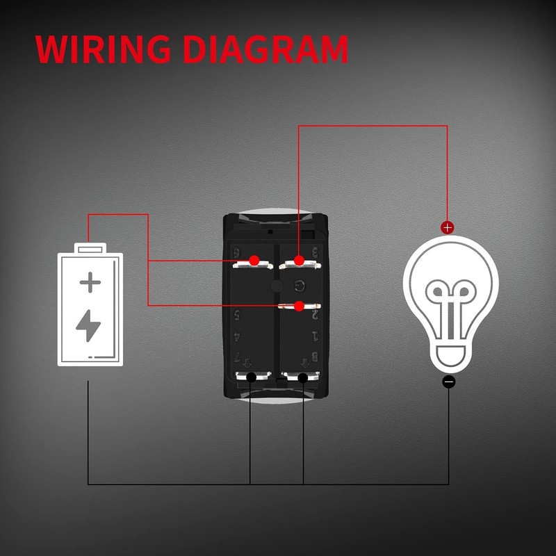 Durable 12V Momentary Rocker Switch with Rating for Marine Vehicles gallery