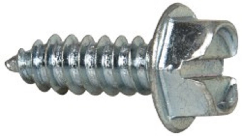 Hex Washer Head Sheet Metal Screw #8 x 1 Slotted Zinc (qty 50) Type AB 8×1″