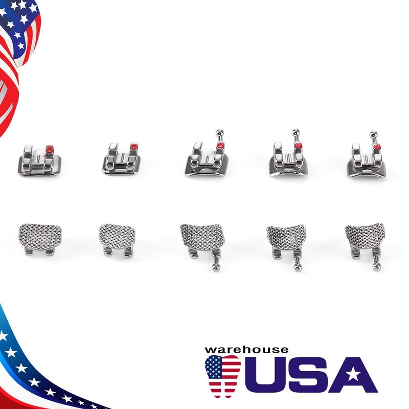 Dental Orthodontic Metal Brackets Braces Mini MBT 0.022 345 Hooks 20pcs/Pack gallery