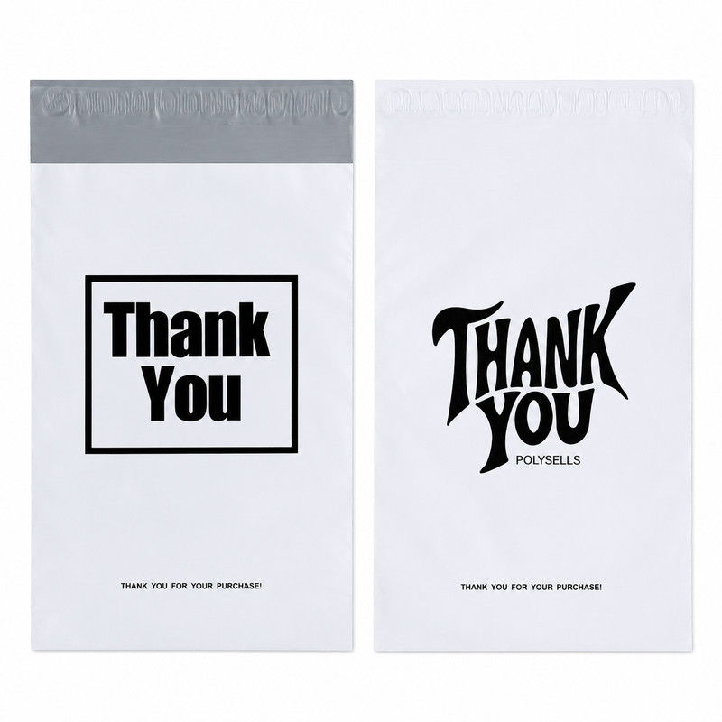 Premium Poly Mailers Self Seal Envelopes for Football Merch – Thank You Design gallery
