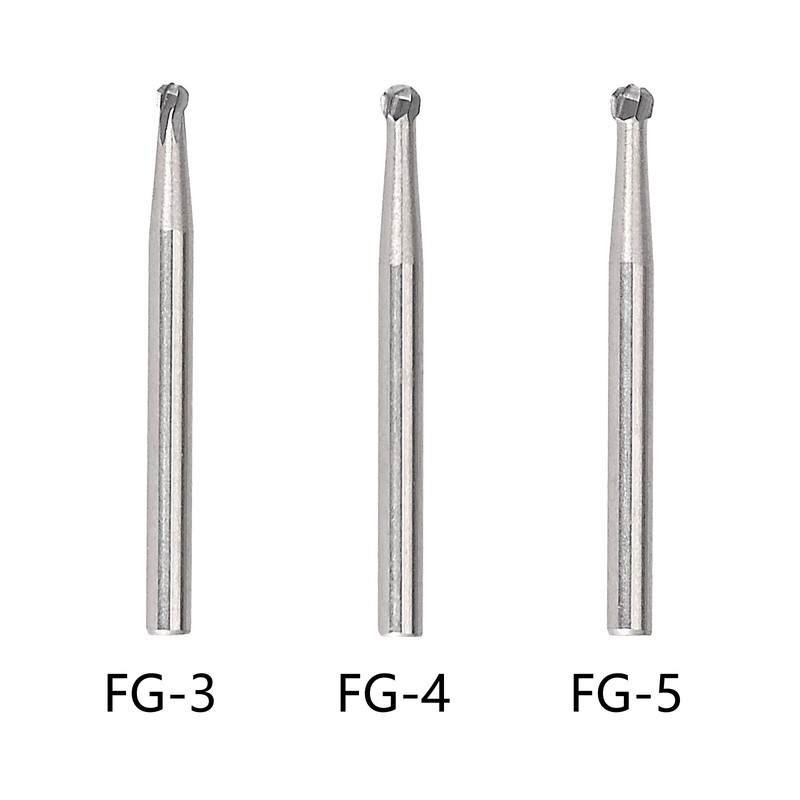 10-100Pcs Dental Round Carbide Steel Drills Burs for High-Speed Handpiece FG Bur