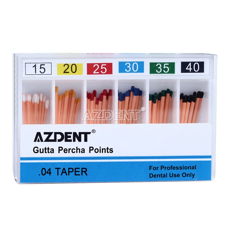 AZDENT Dental Gutta Percha Points Taper 0.02/0.04/0.06 15#-40# For Endo Use gallery