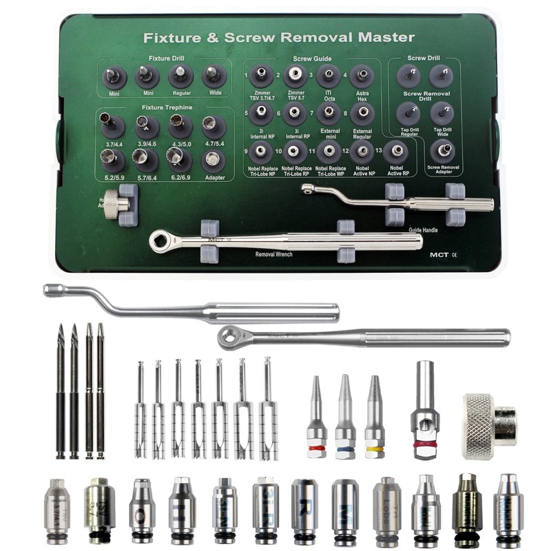 Implant Fixture & Fractured Screw Removal Kit Drill Bar Tap MCT FSRK-02 HeaNeam gallery