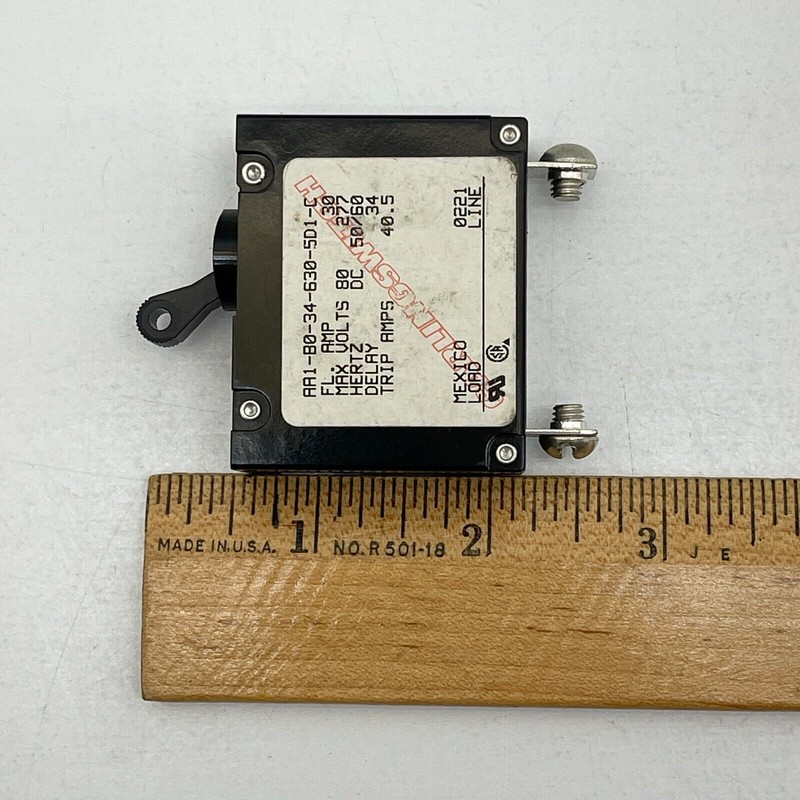 Carling Technologies 30A Circuit Breaker AA1-B0-34-630-5D1-C 1 Pole 277VAC - NEW gallery
