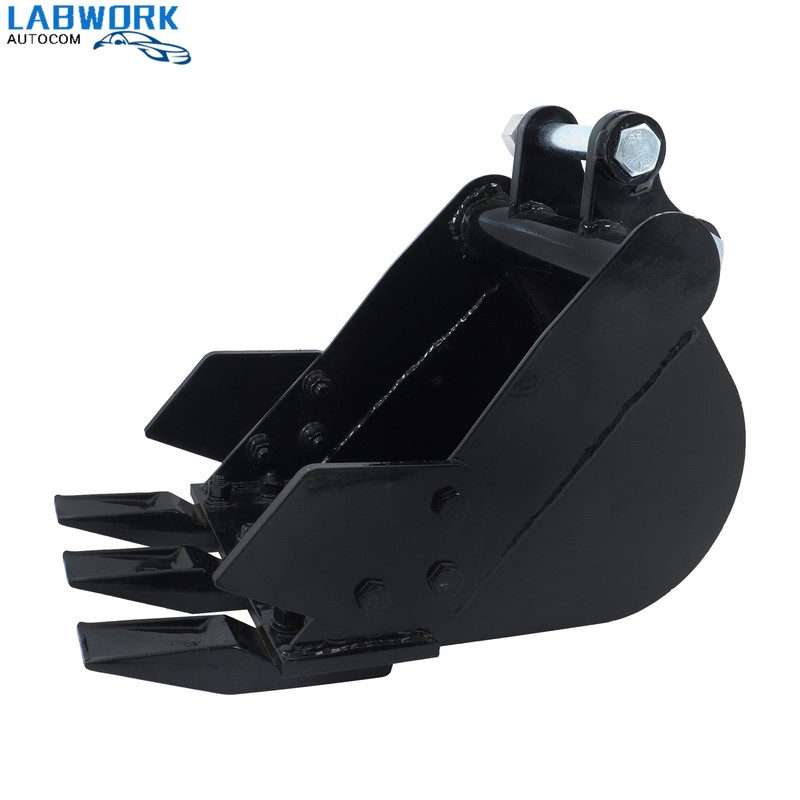 Mini Excavator Attachment 300mm Narrow Bucket With Metal 3 Teeth and 2 Pins