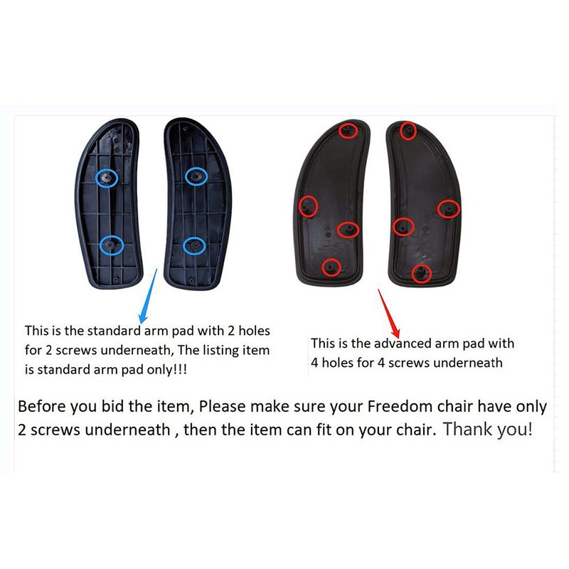 Arm Pad Cap Replacement For Humanscale Freedom office Chair With 2D Arms 1 Set gallery