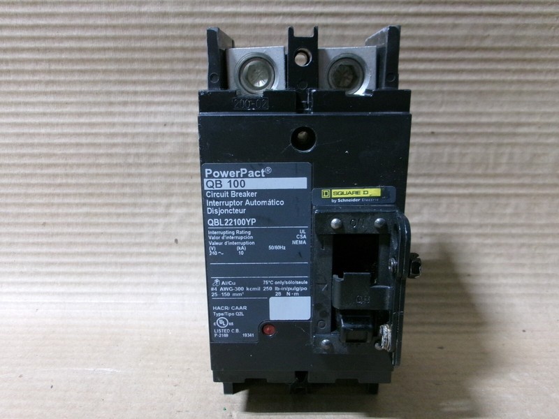 New Square D QBL QBL22100YP 2 Pole 100 Amp 240V Circuit Breaker Handle Lock