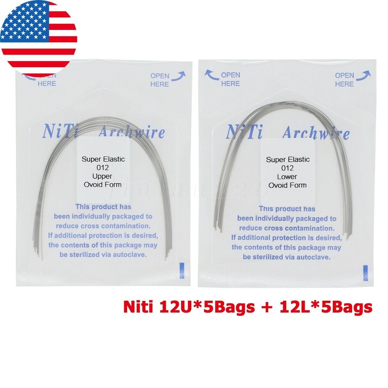 100PCS Dental Orthodontic Arch Wire Niti Stainless Steel Round Rectangular Ovoid gallery