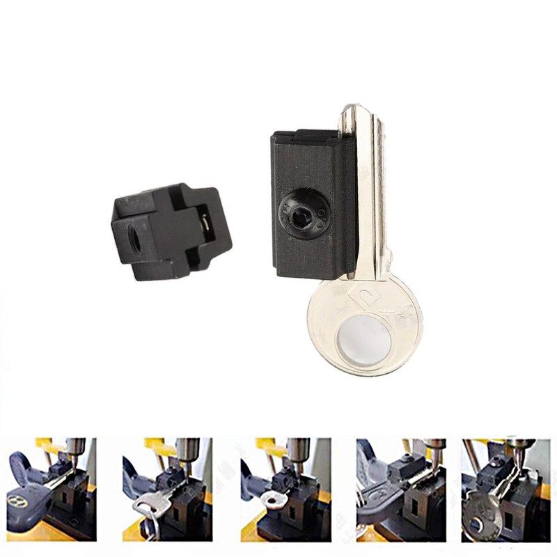1Set Key Clamp Vertical Fixture Auxiliary Tooth Opening Locksmith Double-side