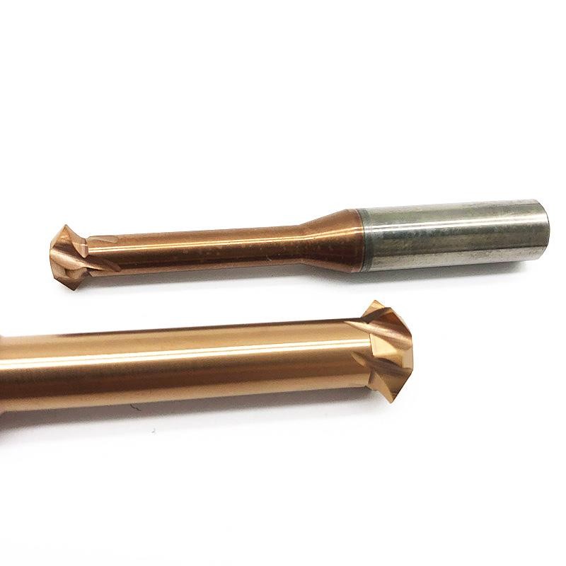KLOT TiCN Coated Solid Carbide MICRO Front&Back Chamfer Cutter End Mill 3mm-12mm gallery