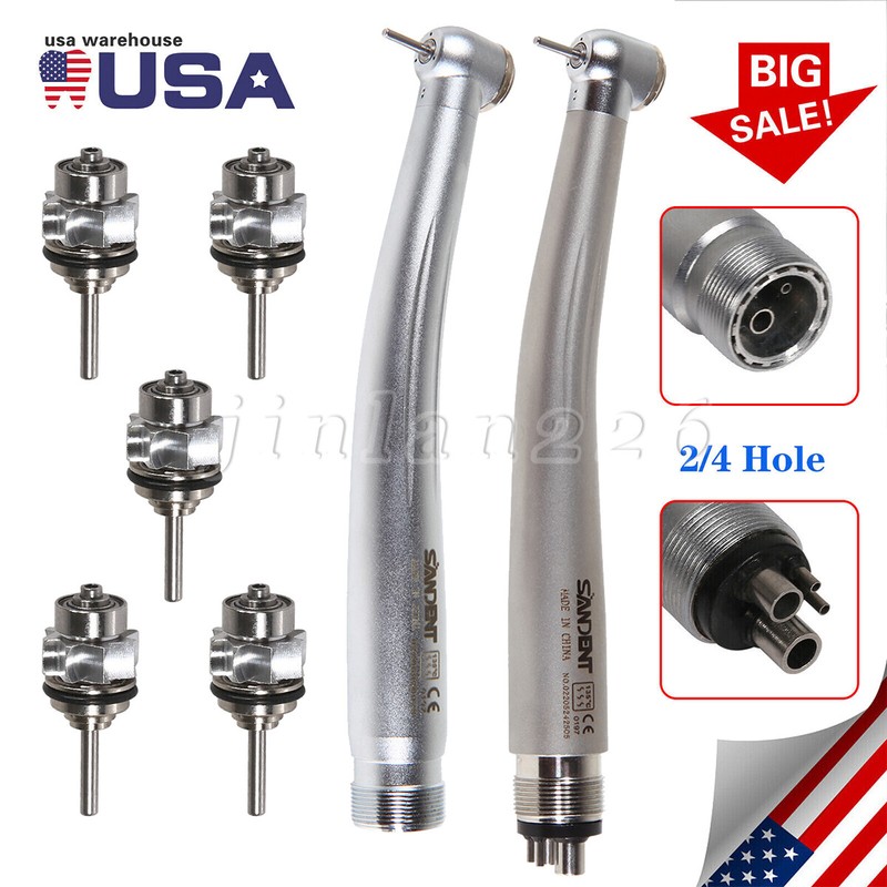 SANDENT NSK PANA MAX Style Dental High Speed Handpiece Push 2/4 Holes Turbine