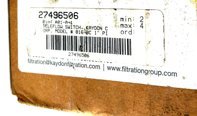 NEW KAYDON TELEFLO 816BC FLOW SWITCH DIAL INDICATOR 51B06 gallery